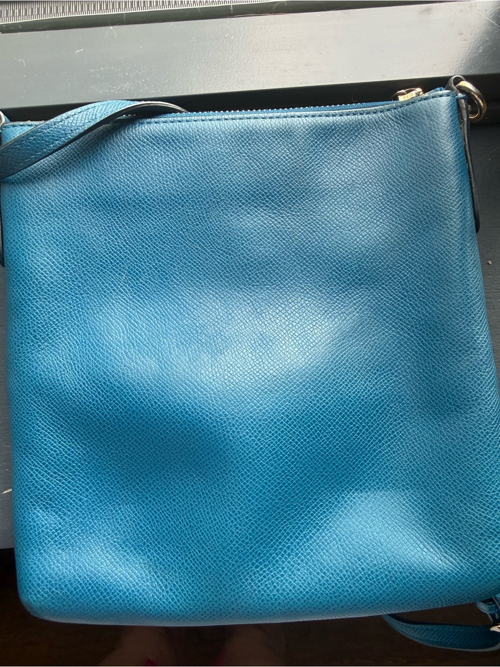 Coach Blue Leather Zip Kitt Messenger Bag - Picture 9 of 9